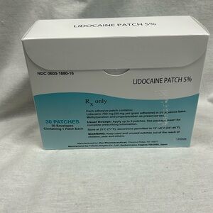 Lidocaine 5% Patches 30ct new unopened box CURRENT 08/27